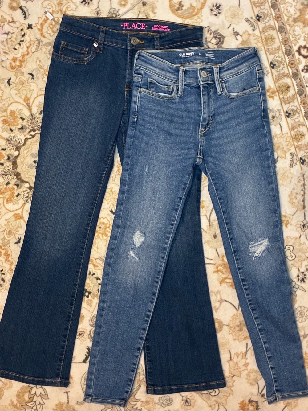 Old Navy and The Children's Place Girls Blue Skinny & Dark Bootcut Jeans